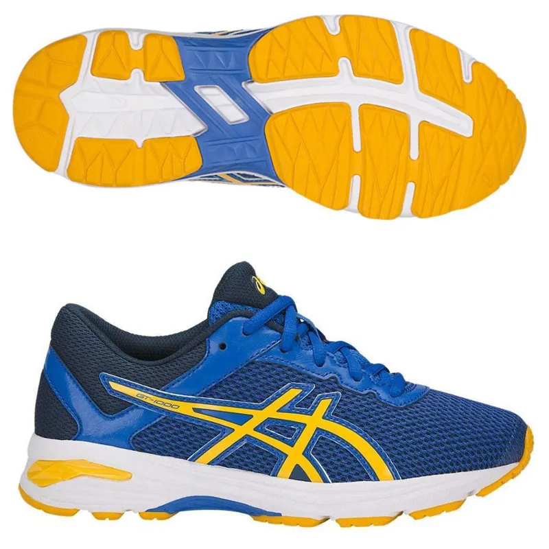 Asics GT-1000 6 GS Blue/Yellow UK 2-2
